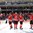 KAMLOOPS, BC - MARCH 29: Canadian players salute the crowd at Sandman Centre following an 8-1 preliminary round win over Russia at the 2016 IIHF Ice Hockey Women's World Championship. (Photo by Andre Ringuette/HHOF-IIHF Images)

